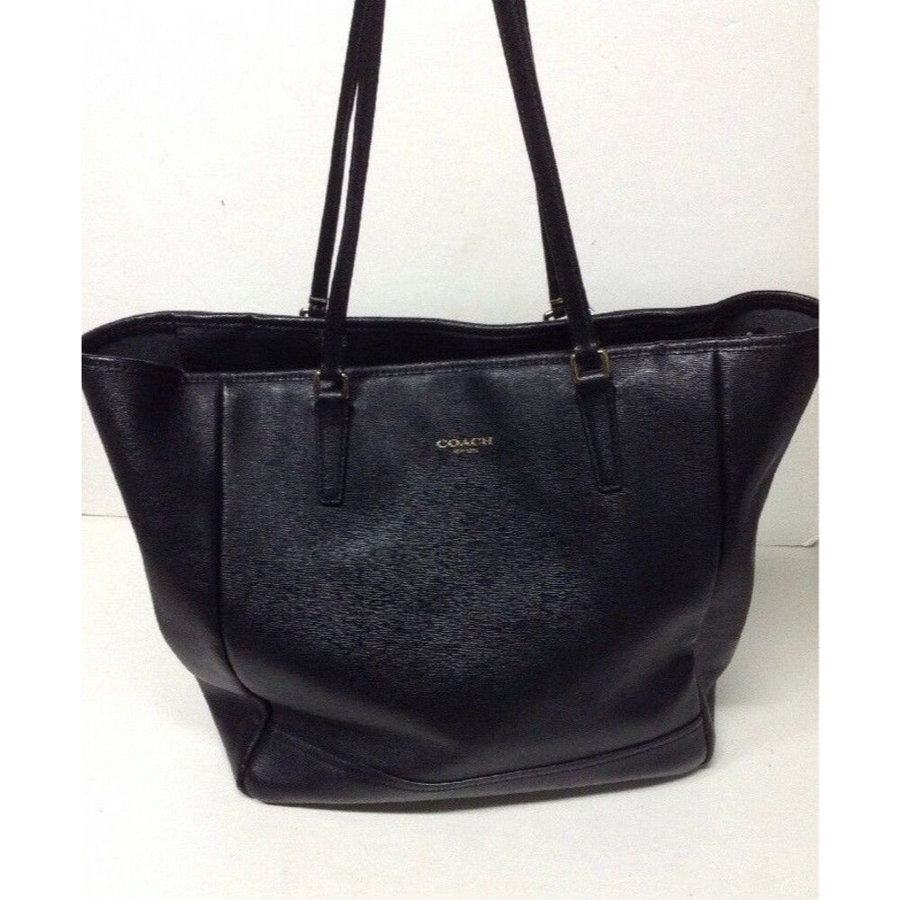 COACH 23821 CITY Black Saffiano Leather N/S Tote Handbag Msrp $298.00
